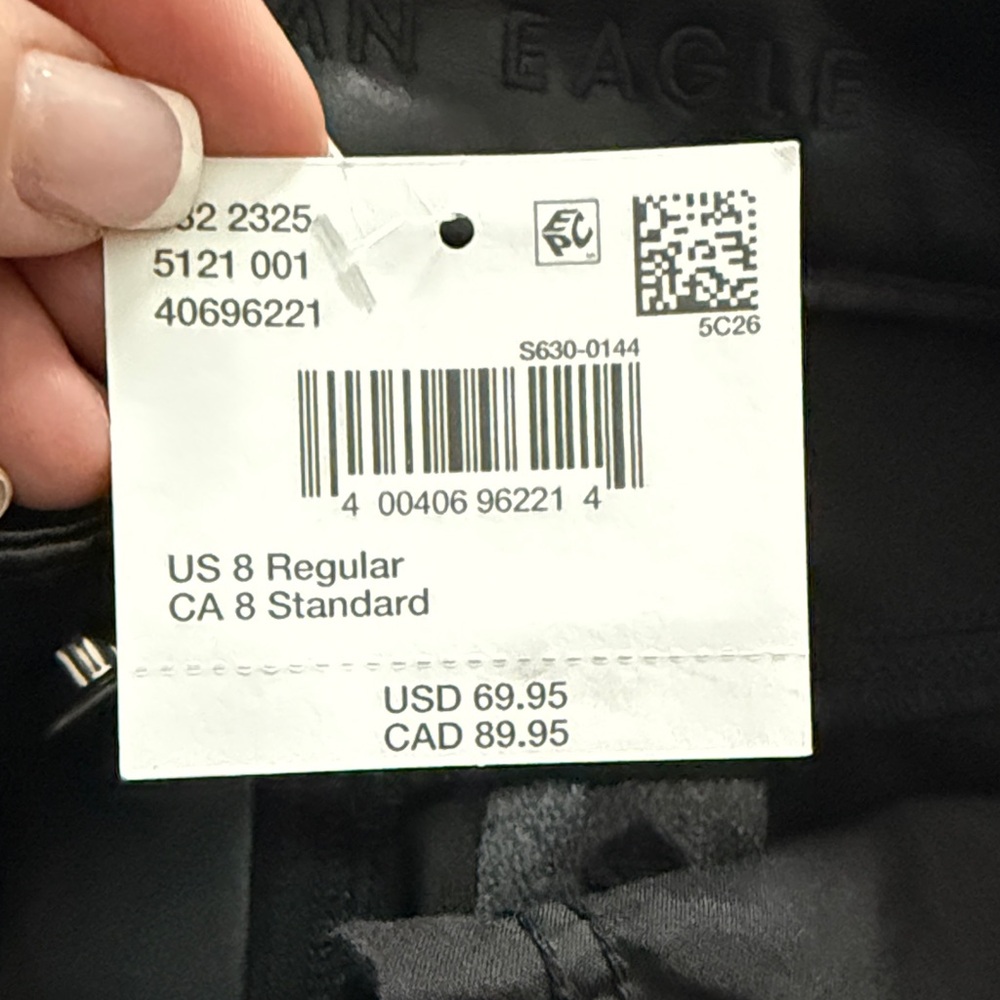 NWT American Eagle Black faux leather Pants